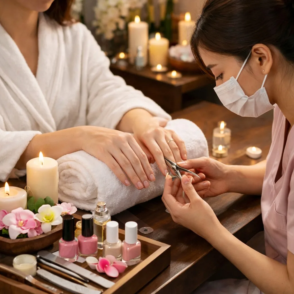 Professional manicure service at Nice Nails Spa Phoenix AZ